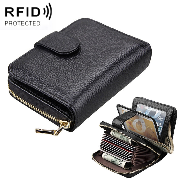 Stylish Full Grain Leather RFID Wallet for Women