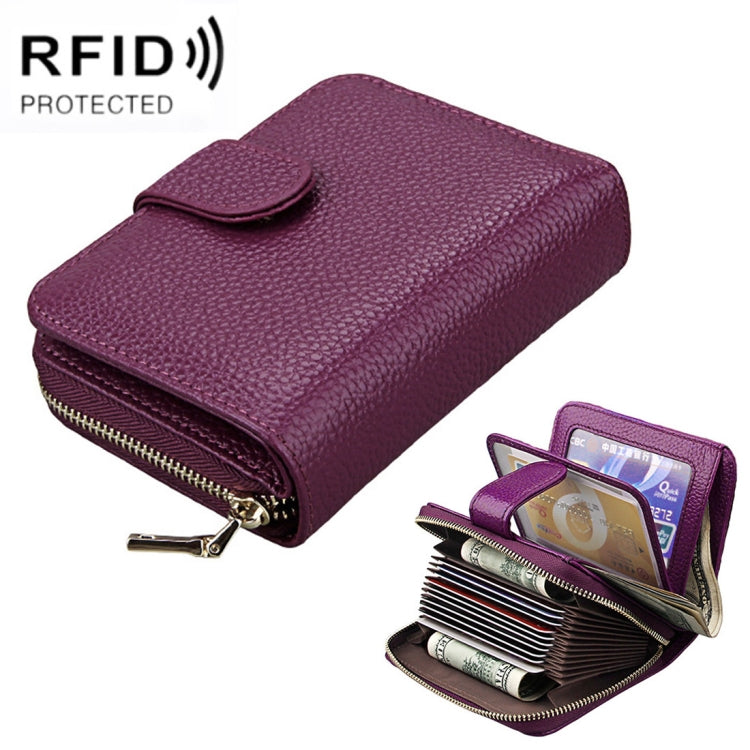 Stylish Full Grain Leather RFID Wallet for Women