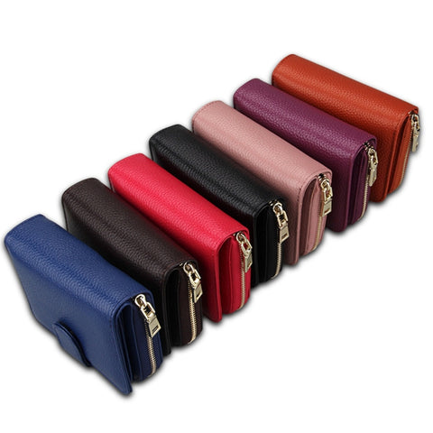 KB132 Portafoglio multifunzionale RFID/borsa per carte/pacchetto patente di guida en pelle di mucca pieno fiore style feminile