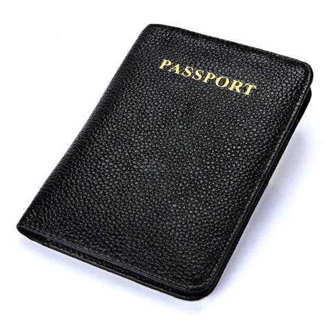 Pacchetto passaporto multifunzionale in vera pelle con texture litchi per i viaggi