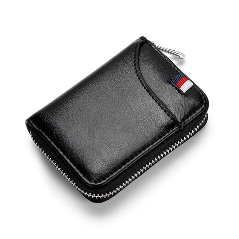Porte-cartes porte-cartes de grande capacité en peau avec cernier RFID antimagnétique KB155