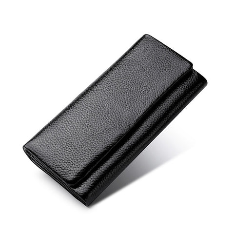 Portafoglio multifunzione in pelle con texture litchi 3591C Borsa di grande capacità