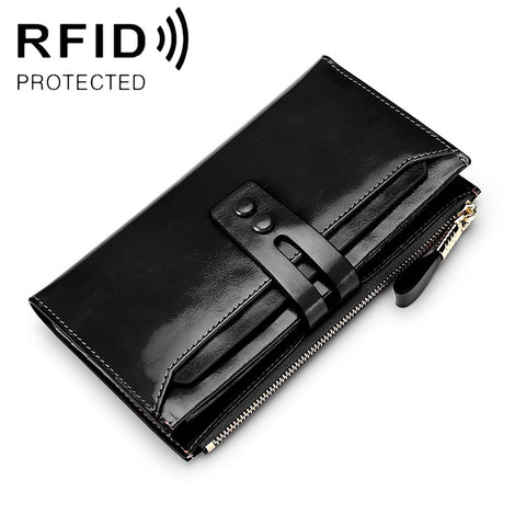 8239 Porte-cartes multifonctions pour femmes en cuir RFID antimagnétique Bourse de grande capacité avec porte-carte staccabile (rose viola)