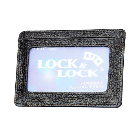 Porte-cartes en cuir avec texture litchi RFID antimagnétique KB37 pour hommes et femmes
