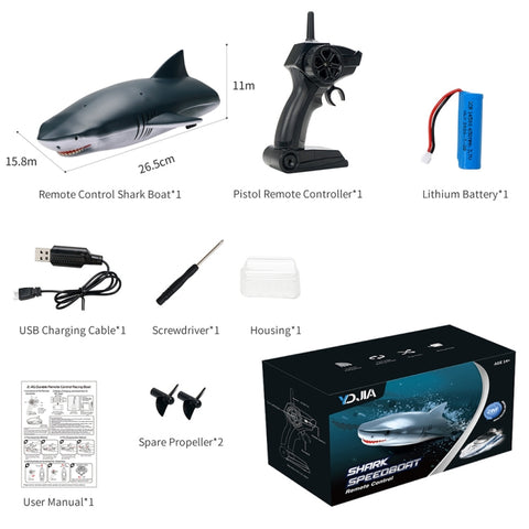 Telecomandato per barche per barche Shark YDJ-818 2.4G RC, YDJ-818