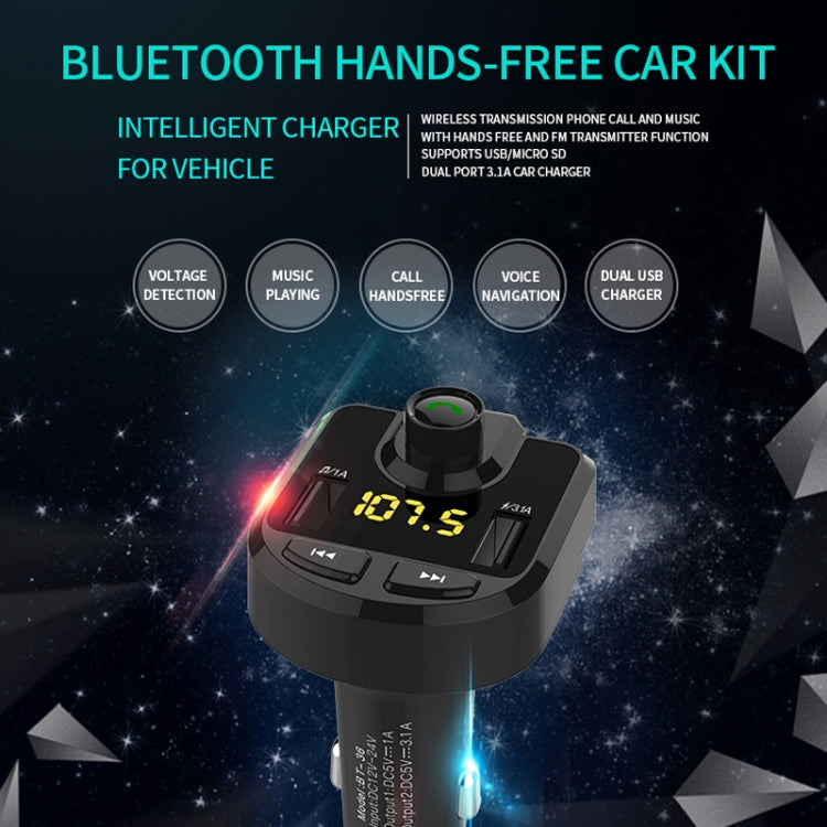 Dual USB Car Charger with Bluetooth and SD Card Support