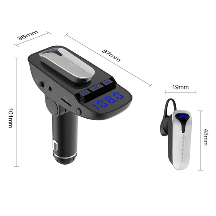 Wireless Bluetooth Car Kit with Dual USB Charger & FM