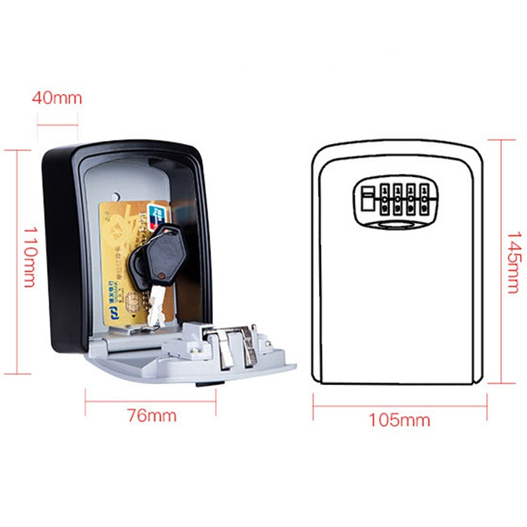 Grande scatola di immagazzinaggio in metallo con serratura con password Cassetta di sicurezza per villa Cassetta di sicurezza per armadietto a muro