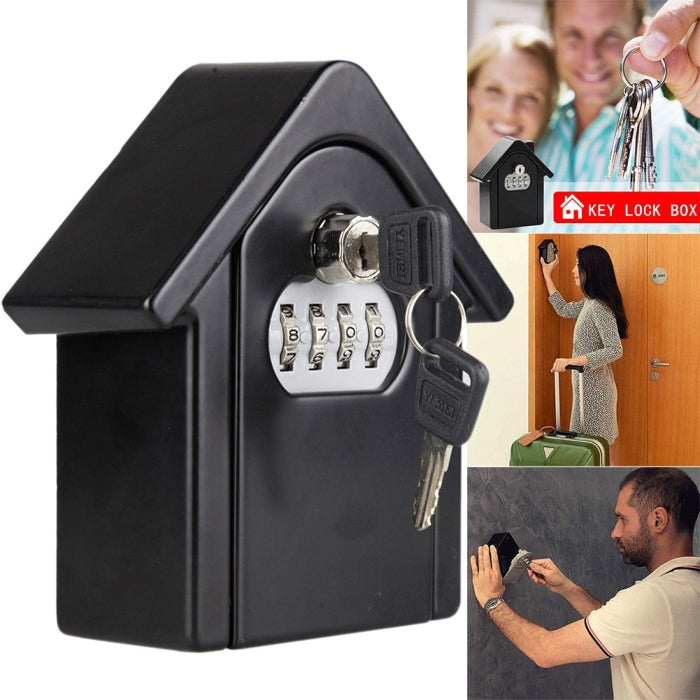 Hut Shape Security Box with Key for Safe Password Storage