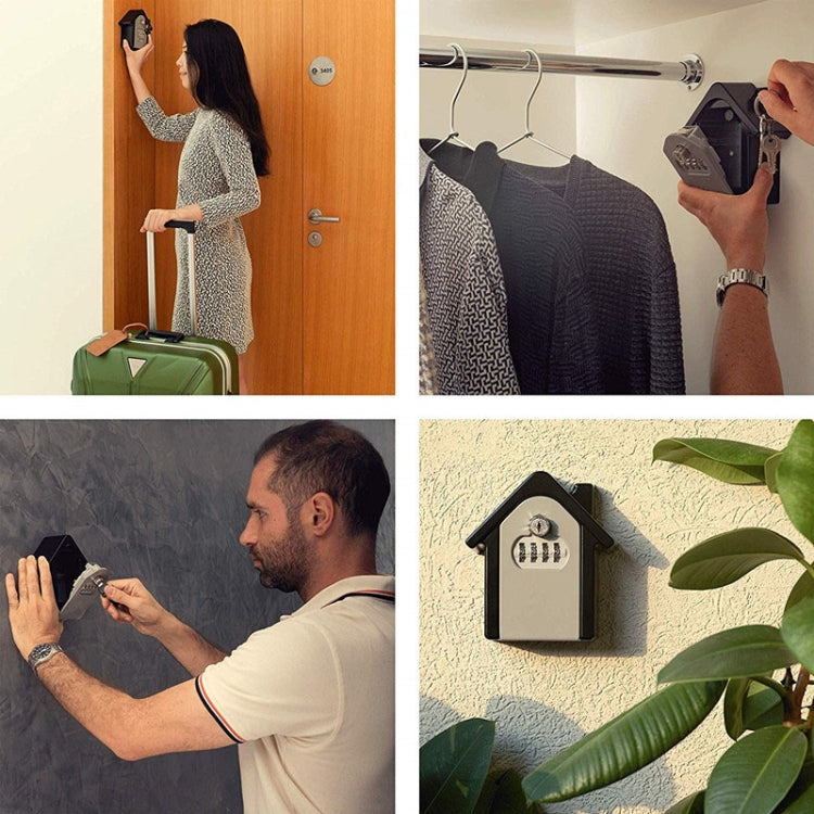 Hut Shape Security Box with Key for Safe Password Storage