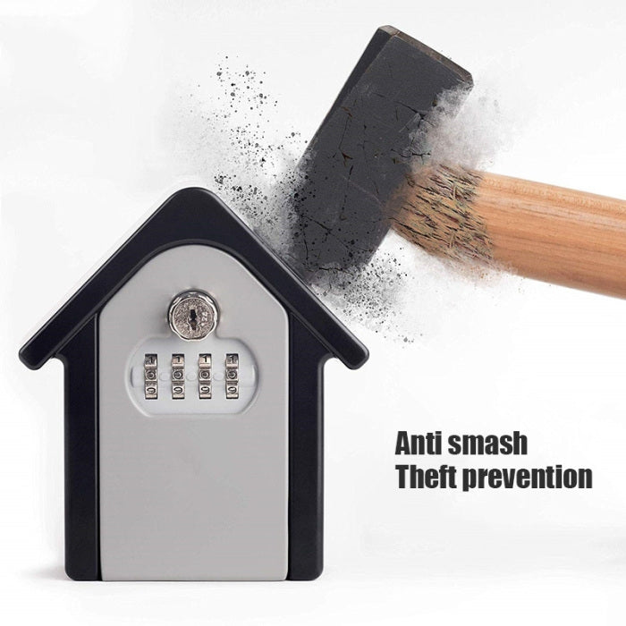Hut Shape Security Box with Key for Safe Password Storage