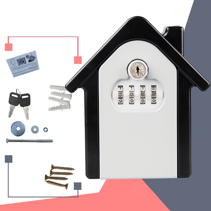 Hut Shape Security Box with Key for Safe Password Storage