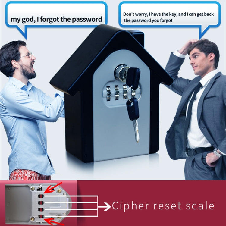 Hut Shape Security Box with Key for Safe Password Storage