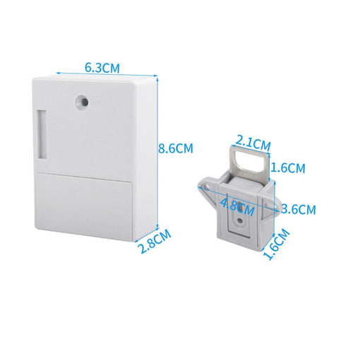 Serratura a induzione con scheda magnetica ABS T3 Serratura invisibile per porta dell'armadio aperta singola, Single, Single Open Cabinet Door