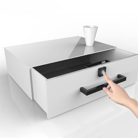 Serratura intelligente per impronte digitali ABS con sportello per cassetto di ricarica micro USB T4, T4 Micro USB Charging Drawer Cabinet Lock