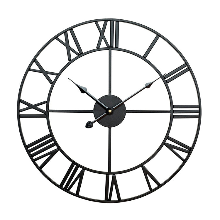 Stylish 60cm Retro Roman Numeral Wall Clock for Living Room