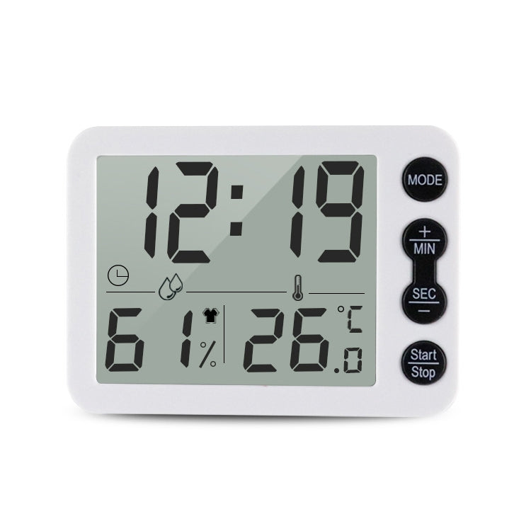 TS-9606-WR Misuratore di umidità della temperatura con timer allarme a schermo grande (bianco rosso)