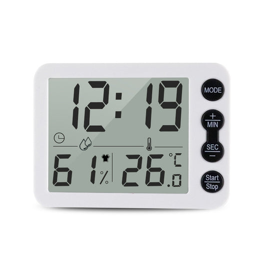 TS-9606-WR Misuratore di umidità della temperatura con timer allarme a schermo grande (bianco rosso)