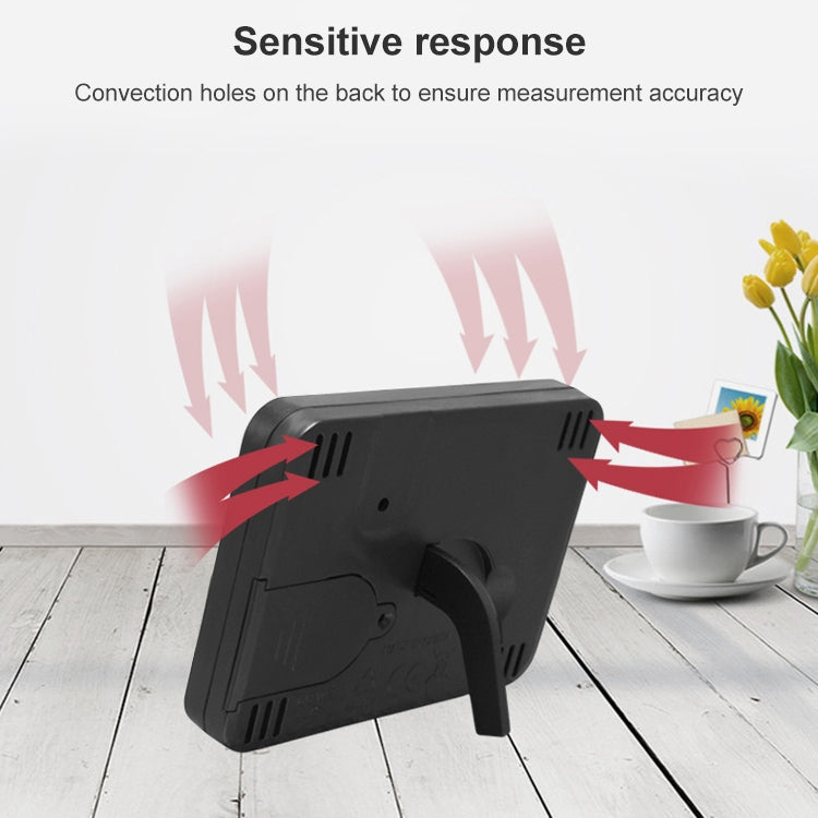 TS-9606-WR Misuratore di umidità della temperatura con timer allarme a schermo grande (bianco rosso)