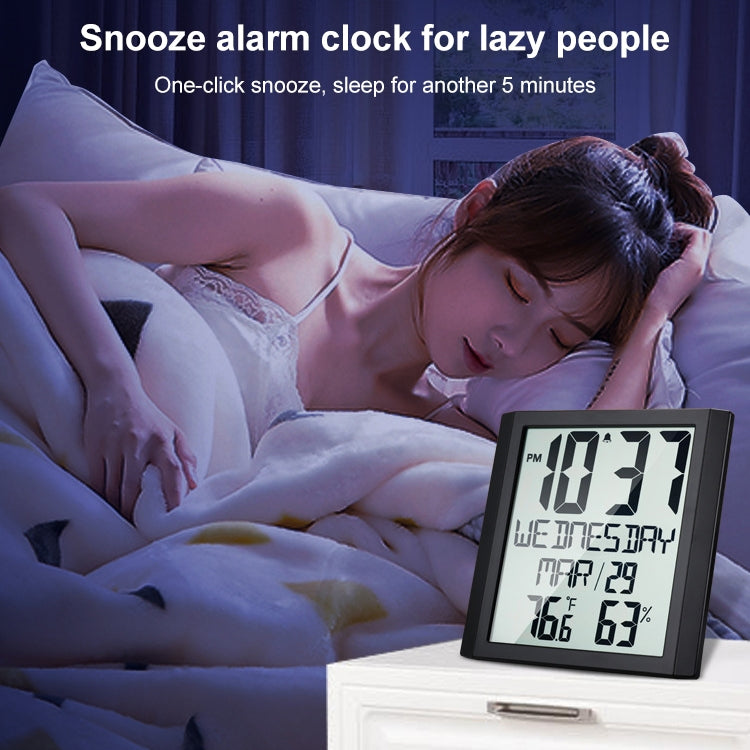 TS-8608 Orologio multifunzione con schermo grande Termometro igrometro creativo per uso domestico, TS-8608