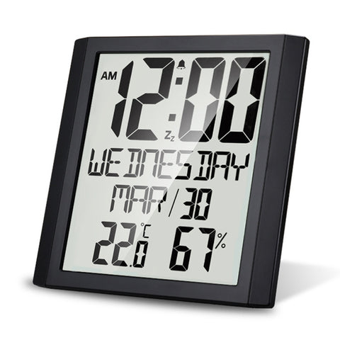 TS-8608 Orologio multifunzione con schermo grande Termometro igrometro creativo per uso domestico, TS-8608