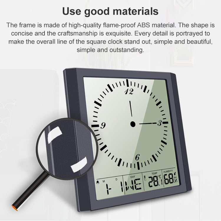TS-8675 Orologio multifunzione con schermo grande Termometro igrometro creativo per uso domestico, TS-8675