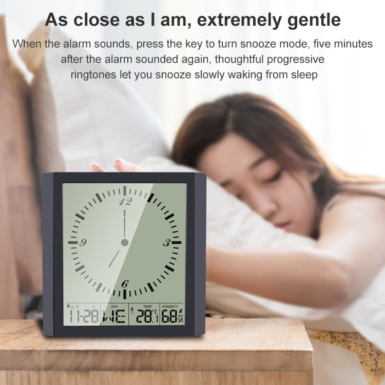 TS-8675 Orologio multifunzione con schermo grande Termometro igrometro creativo per uso domestico, TS-8675