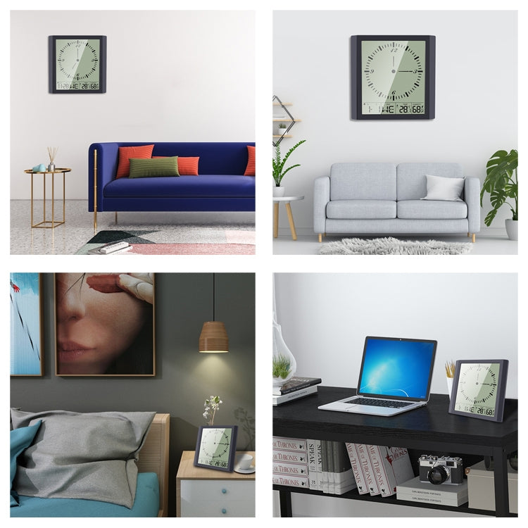 TS-8675 Orologio multifunzione con schermo grande Termometro igrometro creativo per uso domestico, TS-8675