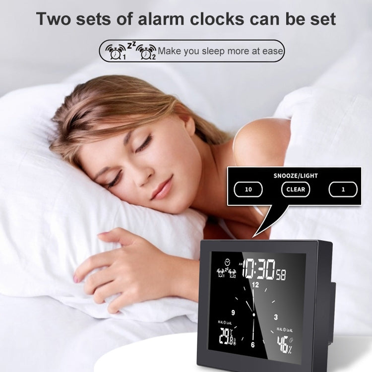 TS-WP10-W Orologio da parete impermeabile per bagno, timer, termometro domestico, igrometro, TS-WP10-W, TS-WP10-B