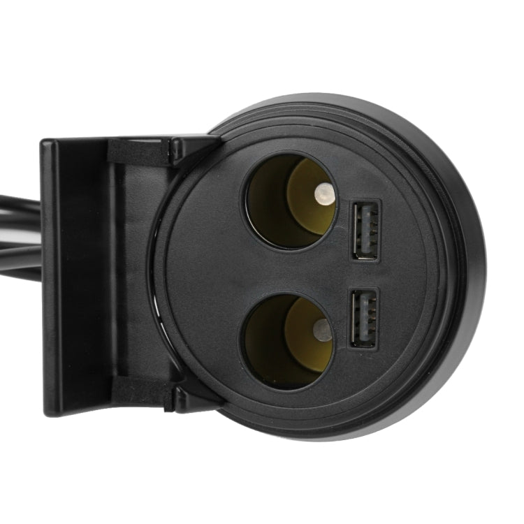 Dual USB Car Charger with Holder - 5V 1A & 2.4A Ports