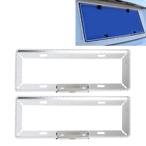2 pz. Cornici per targa per auto Car Styling Cornice per targa universale Accessori per auto porta targa, Aluminum Alloy License Plate Frame