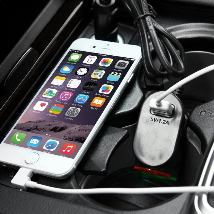 Olesson 1.2A USB Car Charger with LED Light for Vehicles