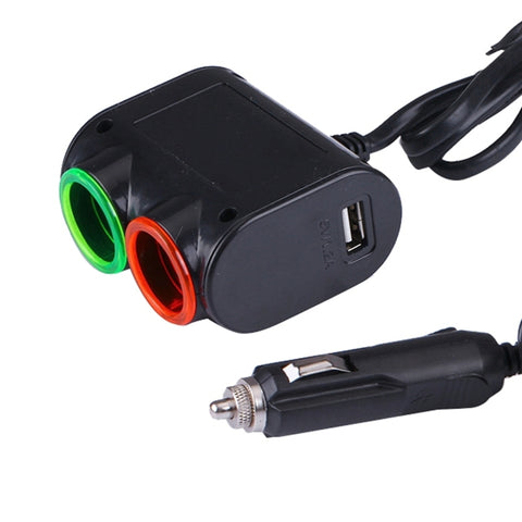 Caricabatteria da auto con presa accendisigari USB da auto dal design aerodinamico Olesson con luce LED colorata, 1631