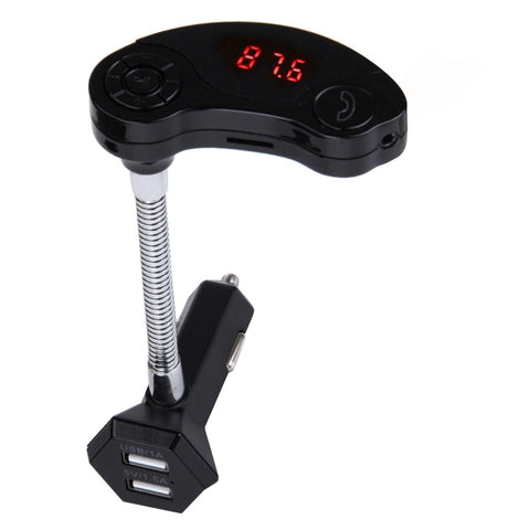 Kit trasmettitore FM Bluetooth per auto con caricatore doppio USB GT86, supporto display LCD/riproduzione musicale con scheda TF/vivavoce, GT86 (Gold), GT86 (Silver), GT86 (Black)