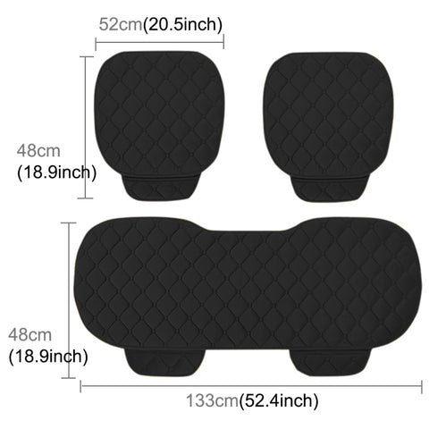 3 pièces / set luxueux coprisedile pour auto caldo cuscino universale coprisedili anteriori posteriori pour auto antiscivolo cuscino per sedia tappetini per auto caldi senza cuscino en peluche pour l'école