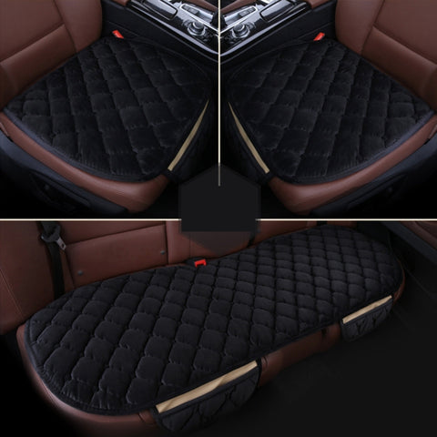 3 pièces / set luxueux coprisedile pour auto caldo cuscino universale coprisedili anteriori posteriori pour auto antiscivolo cuscino per sedia tappetini per auto caldi senza cuscino en peluche pour l'école