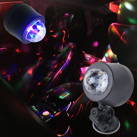 5V 6W Decorazione colorata per auto Luce DJ Attivata dal suono Effetto stroboscopico Luce d'atmosfera Lampada da musica con stelle con 6 luci LED RGB, Lunghezza cavo: 4 m, Sound Activated Atmosphere Light - Novalix Store