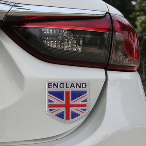 Adesivo in metallo per auto con bandiera inglese