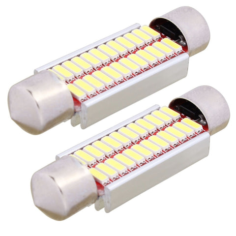 Luce Targa Auto 41mm 2W 240LM 24 LED SMD 4014 - 2 Pezzi, Senza Errori