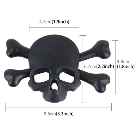 Adesivo universale per auto in metallo brillante a forma di teschio e osso incrociato, Cross Bone