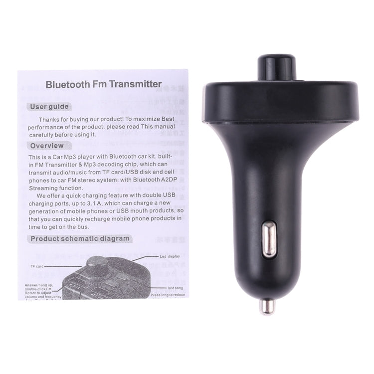 Bluetooth FM Transmitter 805E with Dual USB Charging &