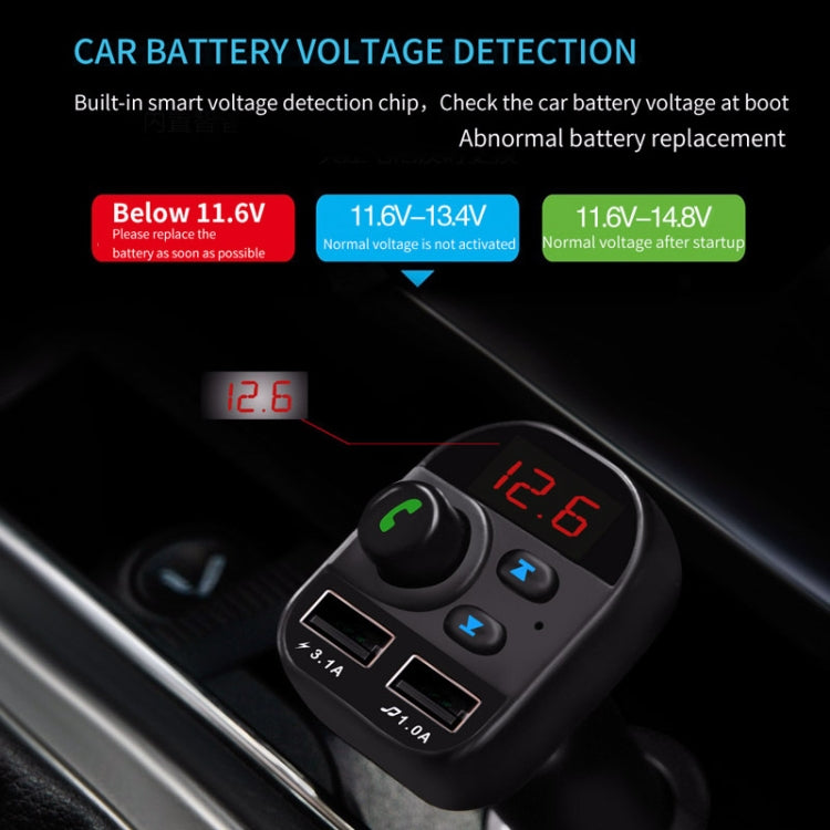 Bluetooth FM Transmitter 805E with Dual USB Charging &