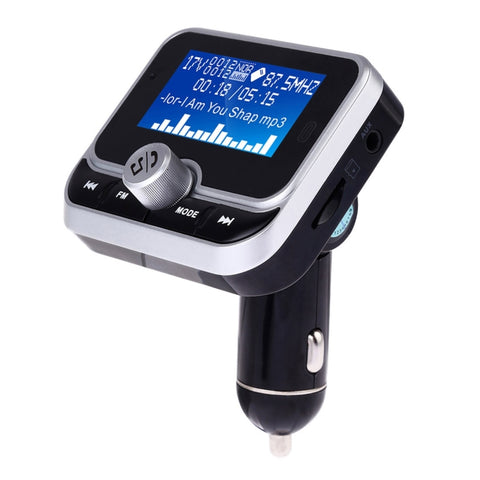 BC32 Caricatore per auto vivavoce Bluetooth con doppia ricarica USB, trasmettitore FM, lettore musicale MP3, kit per auto, supporto per chiamate in vivavoce, registrazione Micro SD e rilevamento della tensione, BC32