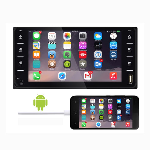 Navigatore GPS per auto con schermo multi-touch da 16,7 pollici 848V, supporto scheda TF/USB/AUX/lettore MP5/collegamenti specchio Android e iPhone, 848V