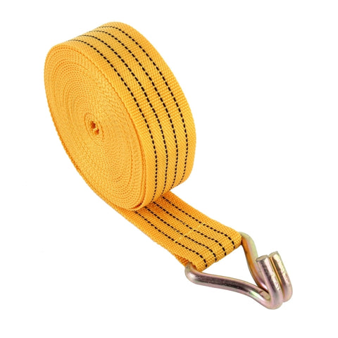 ST-213 Dispositif en paquet pour voiture de 10 m×4,6 cm à 2 tonneaux avec gancio et fibbia Cavo à haute résistance Cavo de récupération pour voitures lourdes Accessoires de fissaggio pour auto camion, 2T 10mx4.0cm
