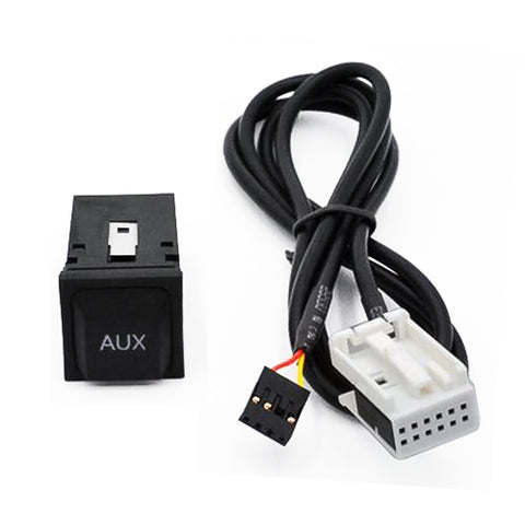 Spina interruttore adattatore AUX per auto + cablaggio per Volkswagen RCD 510/310/300+, For Volkswagen RCD510/310/300+