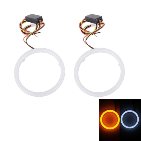 2 pezzi da 2,5 pollici 3 W luce bianca + luce gialla per auto Angel Eyes, DC 12 V Lunghezza cavo: 50 cm, 2.5inch