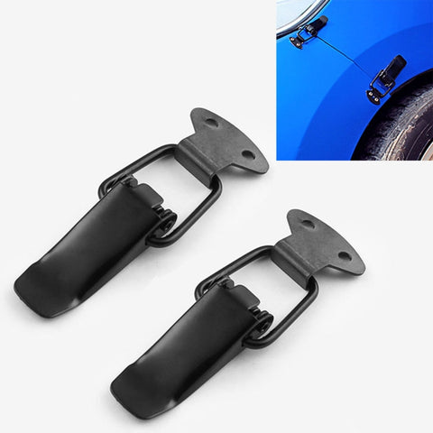 EA059 2 accessoires pour la modification de l'auto, fibbia fissa di sécuritézza universale pour paraurti en ferro, dimensions: 26,7 x 80 mm, 26,7 x 80mm