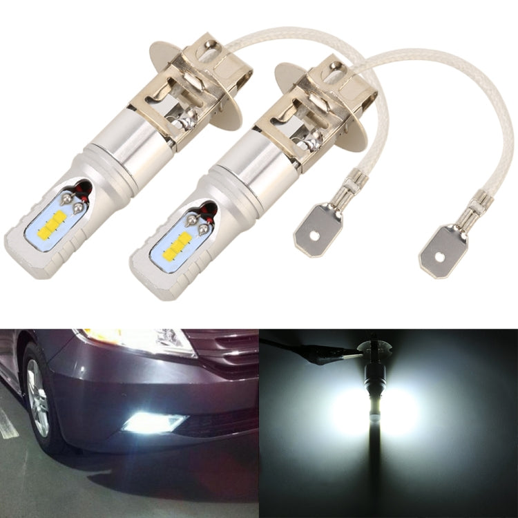 H3 LED Fog Lights - 12V, 6000K, 360LM, 2 Pack