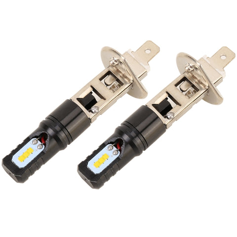 Fendinebbia LED per auto H1 DC12V / 4,5 W / 6000 K / 360 LM da 2 pezzi con 6 perline lampada CSP, luce bianca, H1 (Black), H1 (Silver)